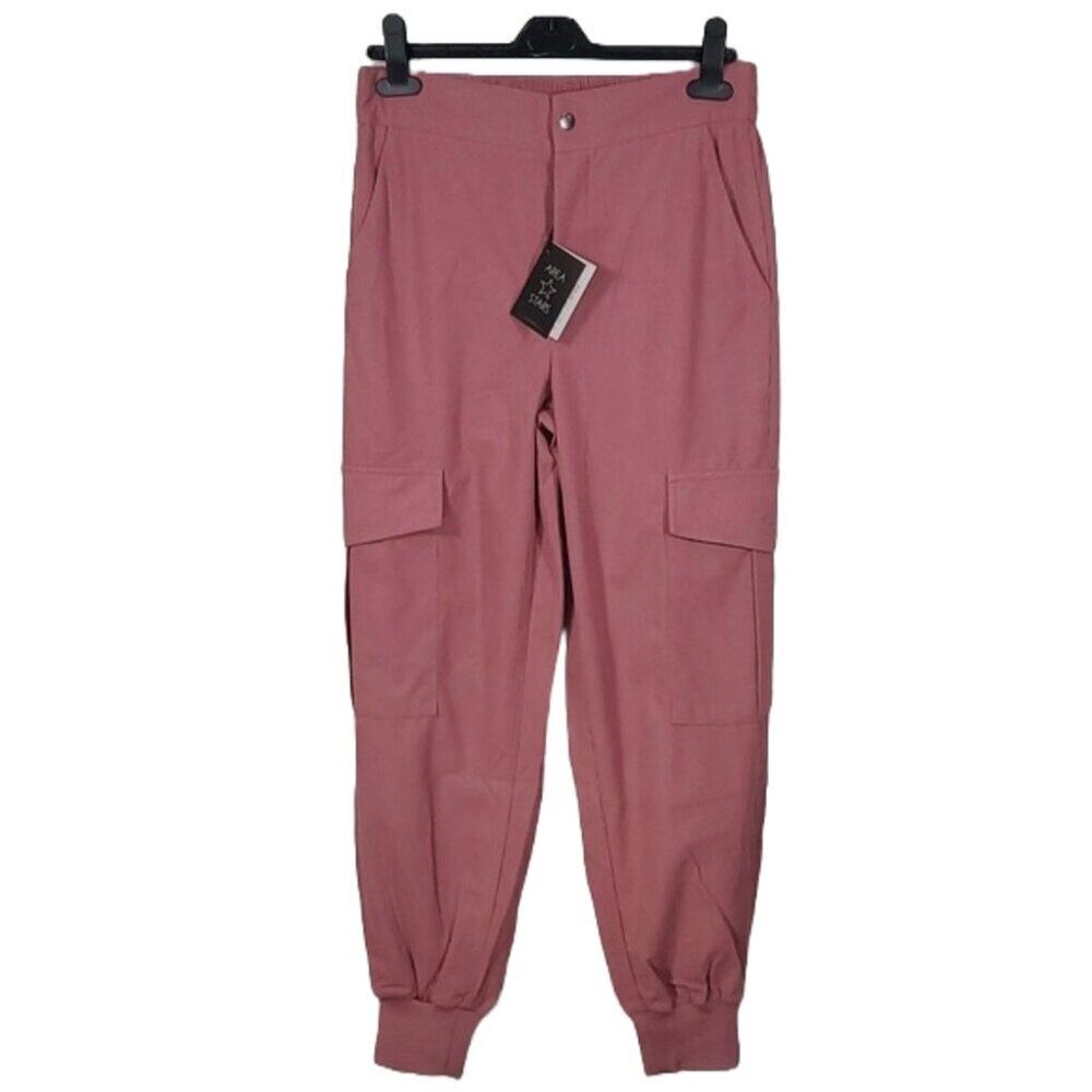 Area Stars Mauve Waffle Knit Cargo Pants SZ S